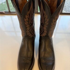 Ariat Women's Heritage R Toe StretchFit Black Deertan Heeled Boots